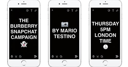 Burberry to Launch Spring/Summer 2016 Campaign on Snapchat -Daily Front Row-salonwithoutwalls.com
